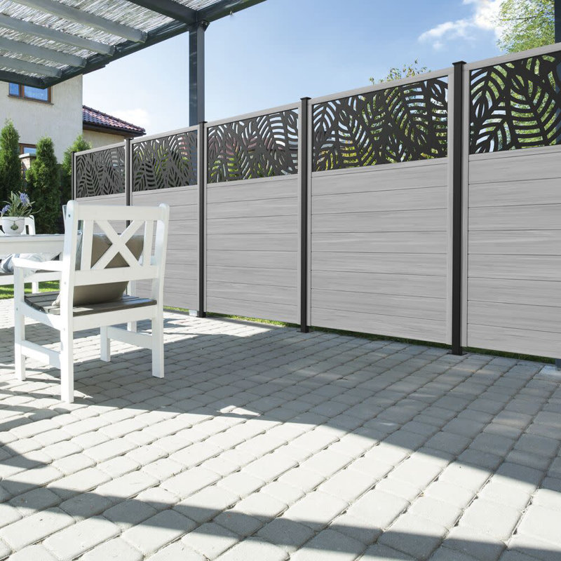 Matte Black Powder-Coated Steel Decorative Fence Post