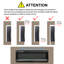 Cheminée électrique ultra-mince 127 cm (50 pouces), télécommande, flammes variées et combinaisons, puissance de 5 000 BTU/h, 11 niveaux de température, écrans multicolores encastrés faciles à utiliser, 1 400 W de réglages de température, construction