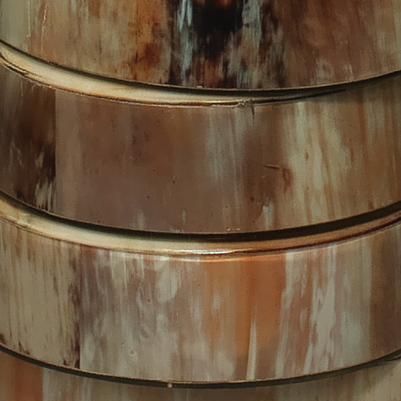 Stacked Floor Lamp, Faux Horn, Elephant Hemp