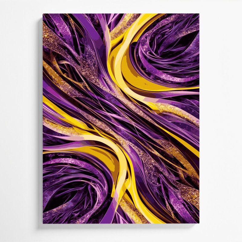 Art numérique sur toile mauve numérique 68, H 11 po x l 14 po