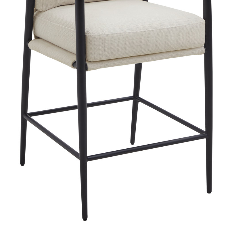 Atik Upholstered Counter Stool, Beige