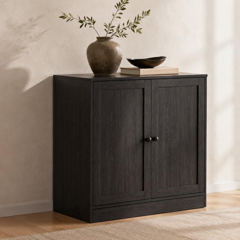  Armoire d'appoint 32 "H avec portes, noir, Noir