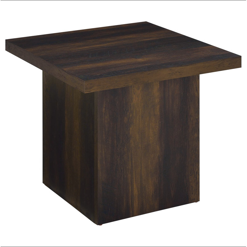 Table de bout en pin foncé