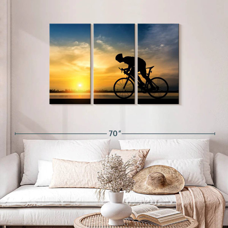 Silhouette de vélo Sireci, H 28 po x l 45 po
