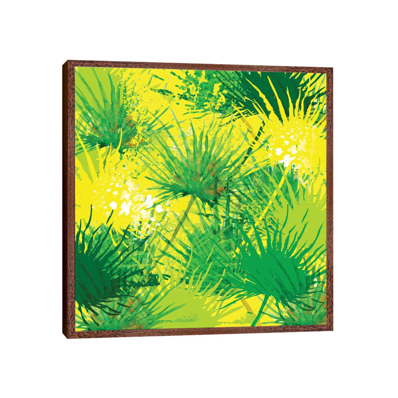Palms by Sara Berrenson - Print on Canvas, Classic Brown Wood Framed, 93.98 cm H x 93.98 cm W