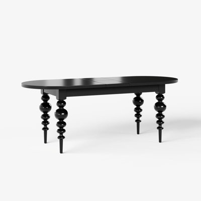 67"-79" Mid-Century Oval Extendable Dining Table Seats 4-8 People