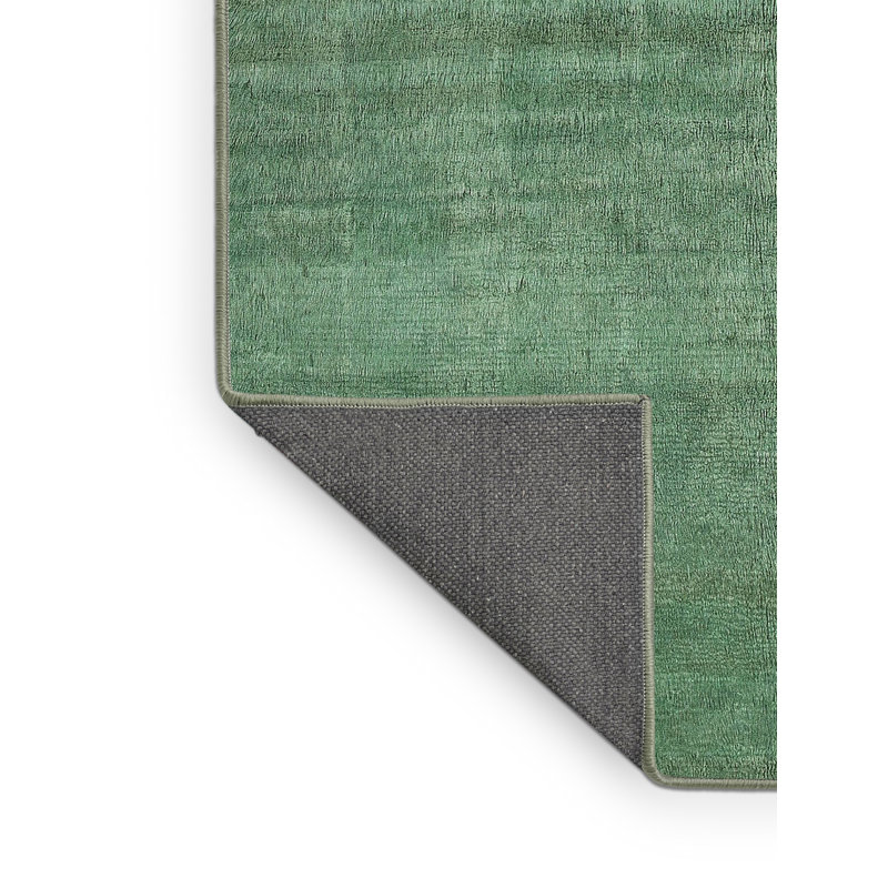 Tapis gris/vert contemporain, Rectangle 2 pi x 5 pi