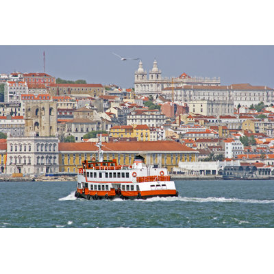 Lisbon With River Tagus by Nisangha - Wrapped Canvas Print