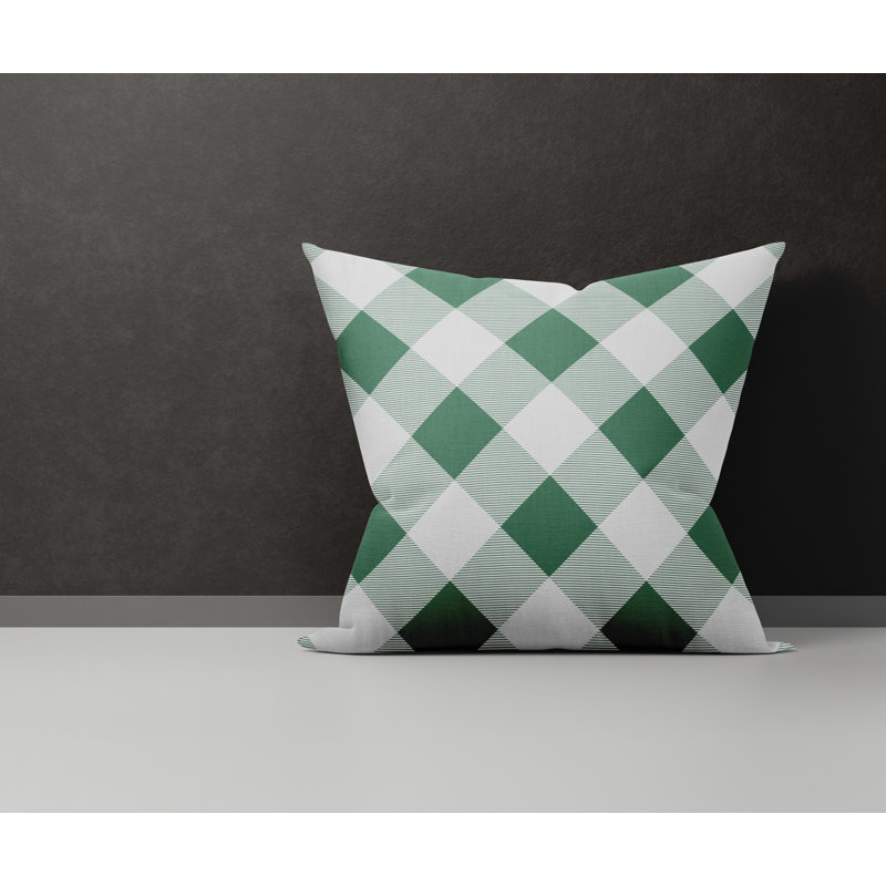  Housse et insert de coussin carré en coton Clementine, L 19 po x H 19 po, Émeraude