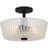 Alkis 3-Light Matte Black Semi-Flush Mount