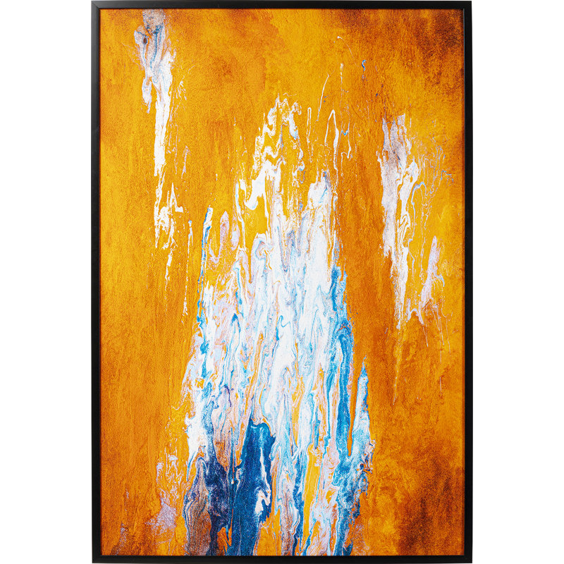 Bildistas Orange - Closed Corner Frame Rectangle Painting on Canvas