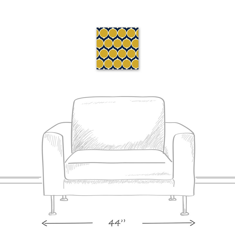 «Blue and Yellow Ogee», impression sur toile