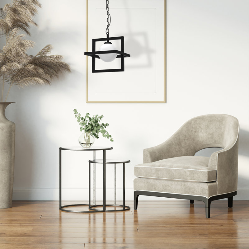 Diego 1 - Light Black Geometric Pendant