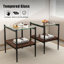 Table contemporaine contemporaine pour la maison - Tables basses en verre trempé et à stabilité élevée avec base transparente-1646813950-1646813949-1646813920