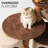 Artisan Mid-Century Modern Solid Wood Tree House Cat Tower with Triple Private Condos, 68" H
