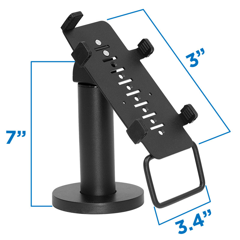 Mount-It 7" Pole Credit Card POS Terminal Stand to Mount The VeriFone VX820, Anti-Theft Locking