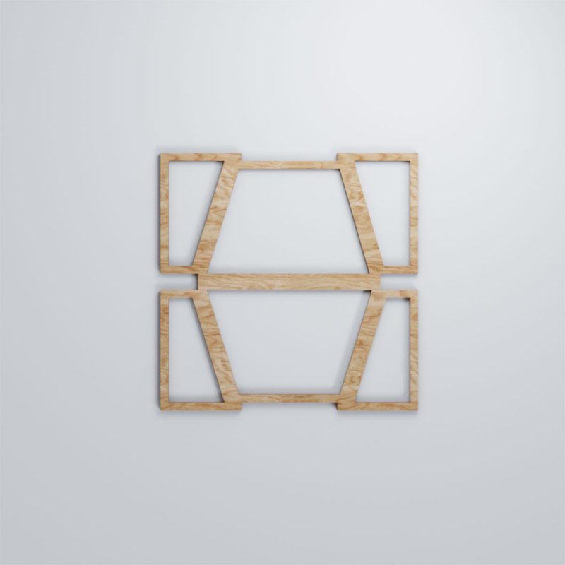 Panneaux muraux en bois Greeley, Chêne rouge, H 11 3/8 po x l 11 3/8 po x P 1/4 po