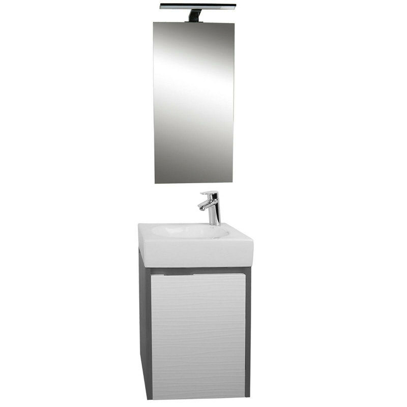 Katlyn 580mm Single Bathroom Vanity with Integrated Ceramic Basin, Grey
