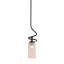 Suspension Sadea Stem Mini présentée en finition nickel brossé avec verre ambré dégradé de 11,4 cm de largeur x 16,5 cm de hauteur-89376505-89376507