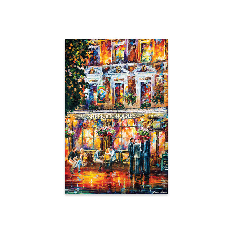 Sherlock Holmes sur plastique / acrylique par Leonid Afremov, peinture