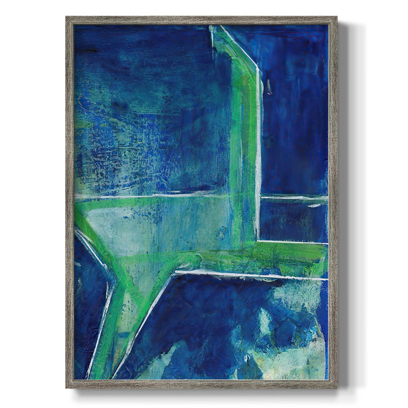 GeometricInCoolVIII Framed Print - Solid Wood, 11" H x 9" W
