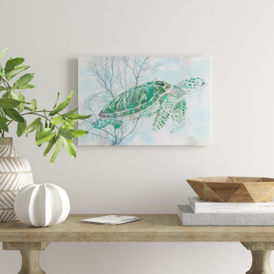 «Sea Turtle I», reproduction de peinture à l'aquarelle