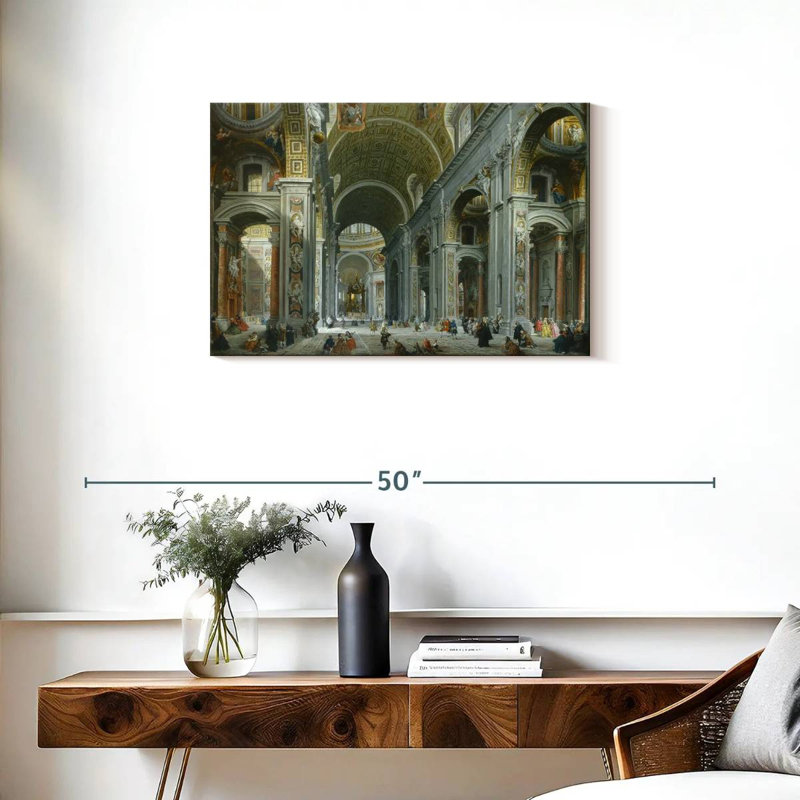 Intérieur de Saint-Pierre, H 20 po x l 30 po