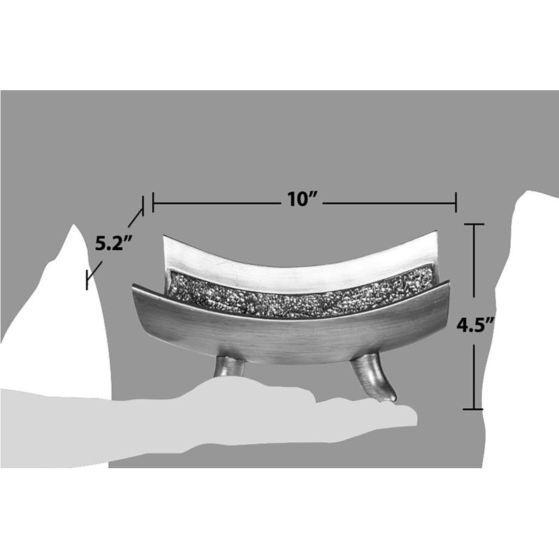 Ceramic Decorative Bowl, Silver