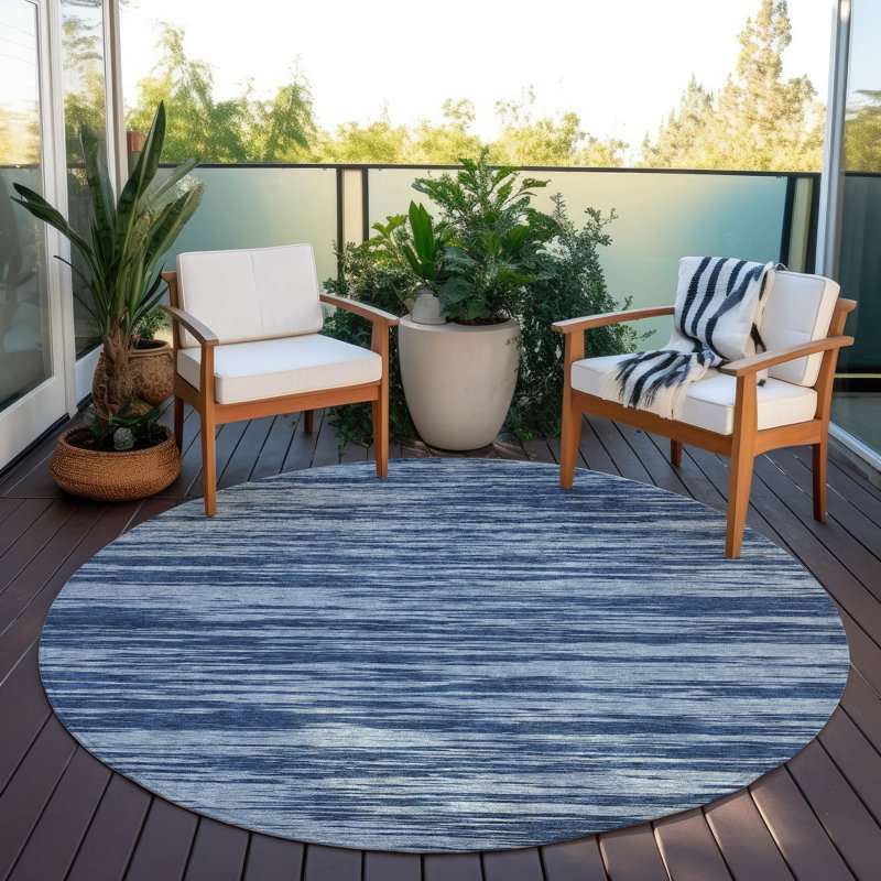 Aleh Washable Indoor / Outdoor Rug, Round 8'
