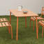Longue table rouge pour l'extérieur et l'intérieur, de style américain, tissu imperméable en métal, 54,93 po de profondeur, 27,64 de largeur, 29,71 de hauteur, 41,86 lb, cadre aquatique, cadre relaxant carré Claret-1445422356