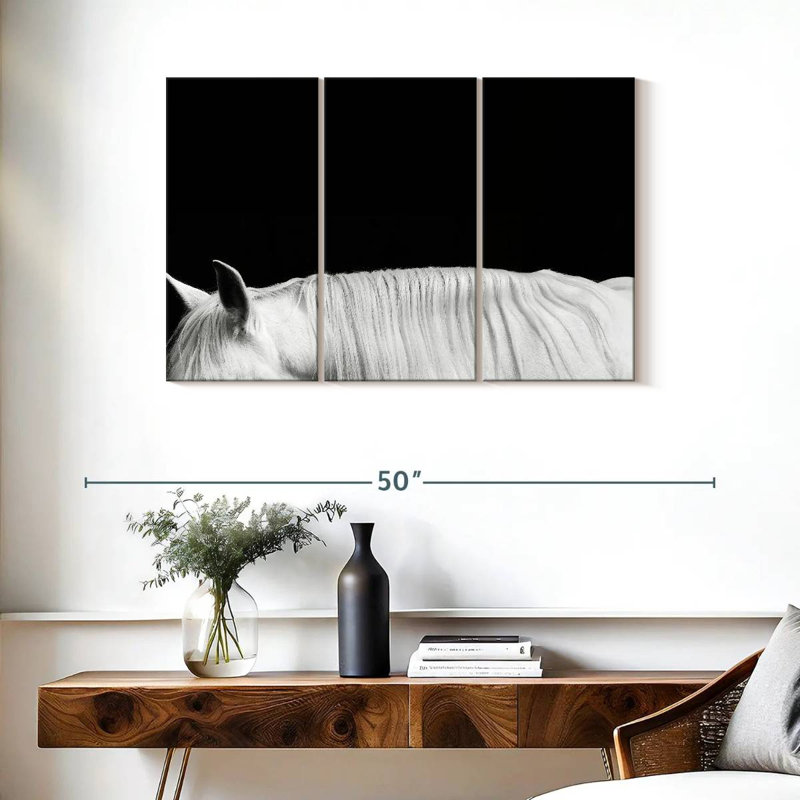 Brampt White On Black II, 24" H x 38" W