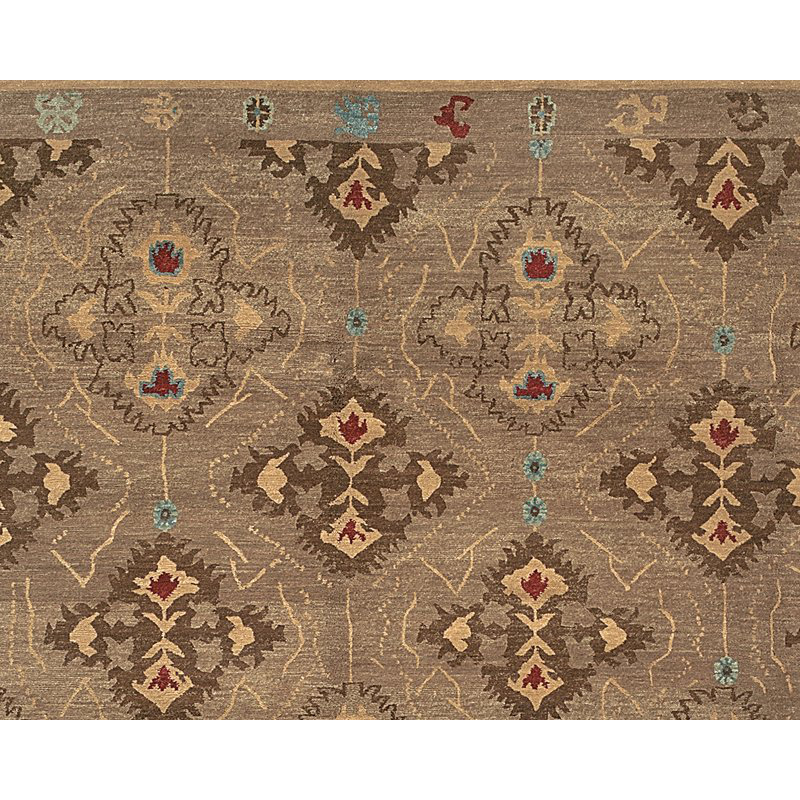Samkara Wool Oriental Area Rug in Brown/Taupe, Rectangle 12' x 16'