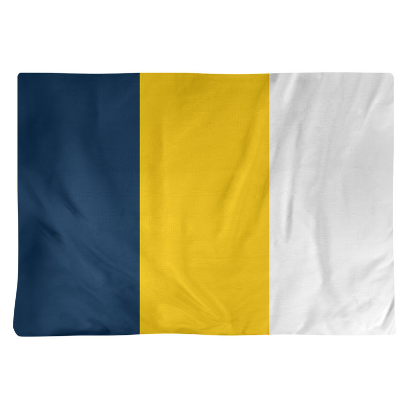 Récapitulatif de 18 po Michigan, Jaune / Blanc, Sergé de coton