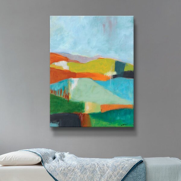 Wrought Studio 'North Bay Hills' Acrylic Painting Print on Wrapped ...
