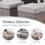 Repose-pieds d'extérieur avec coussin Sunbrella® Tya-1114210755