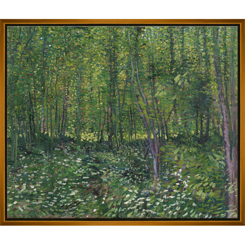 Trees And Undergrowth Print by Van Gogh, 21.5" H  x 25.5" W x 1.25" D