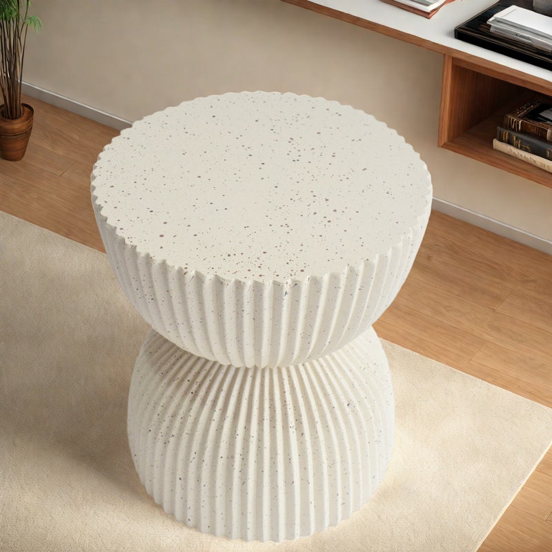 Concrete Top End Table, Beige*Beige
