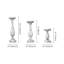 Ensemble de 3 porte-bougies en bois, ensemble de chandeliers sur colonne sculptés de style campagnard français, chandelles en résine patinée blanchie pour manteau et table