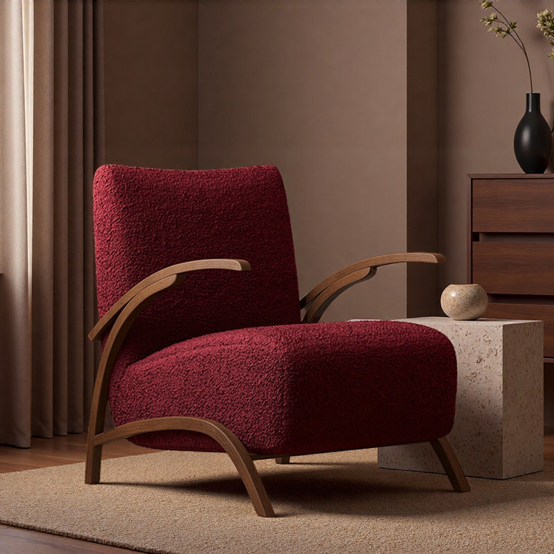 Fauteuil de loisirs français French Vintage, Rouge