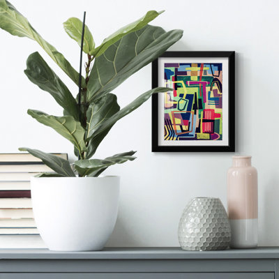 Couleurs connectées I, reproduction encadrée de qualité supérieure - prête à être accrochée