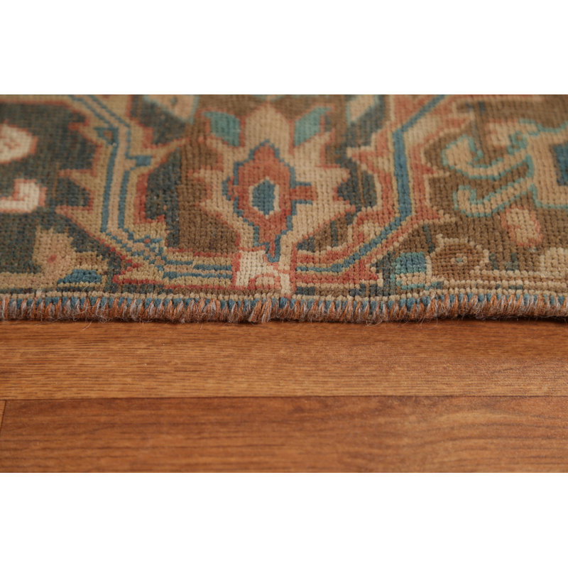 Tapis vintage en laine Heriz Vintage noué à la main 9 x 12