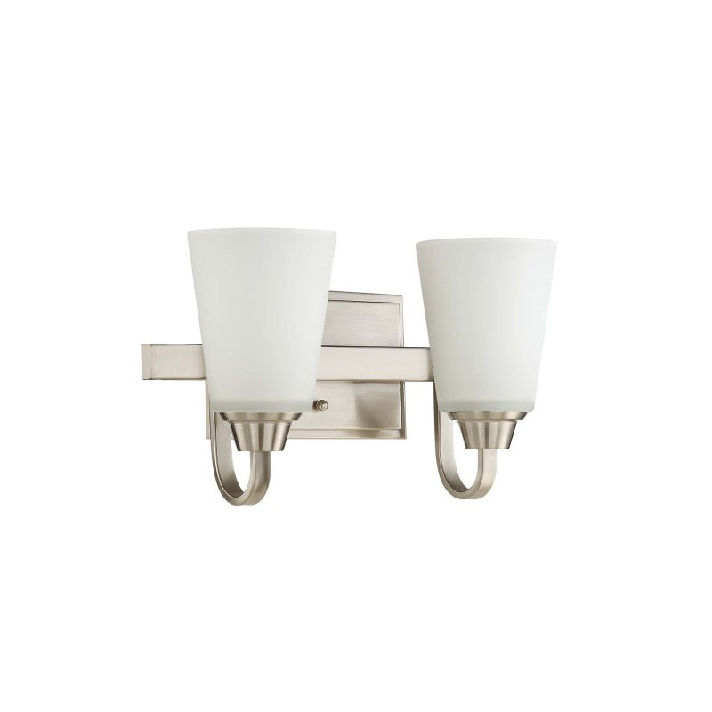 Éclairage pour meuble-lavabo 2 lumières Colfax, Nickel poli brossé