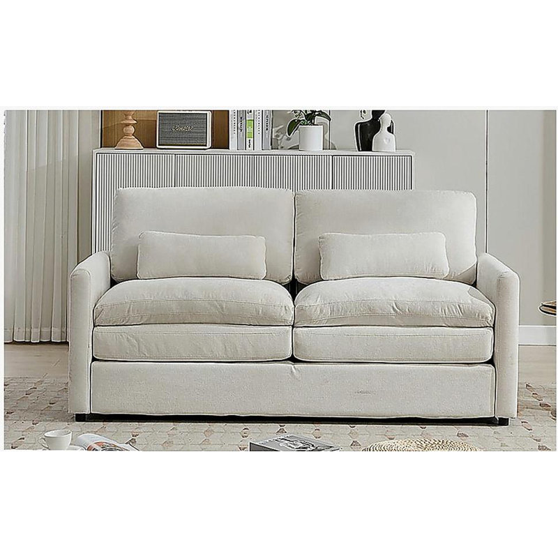 68,1 po Canapé-lit rembourré Cozy, Beige