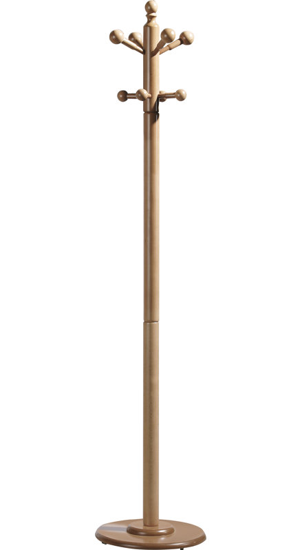Waimes Freestanding 8 - Hook Coat Rack, Natural