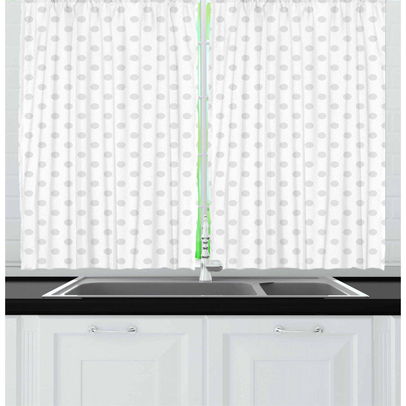 Polka Dots Tailored Kitchen Curtain