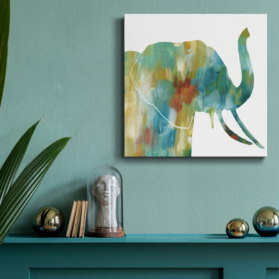 Painterly Elephant - reproduction d'art sur toile tendue