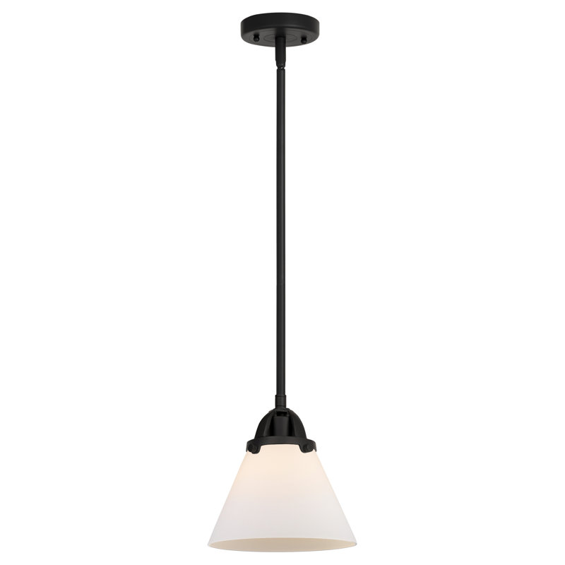 Mini-luminaire suspendu 1 lumière 8 "Trond - 2 lumières Nouveau - Trond - Ampoule DEL , Blanc mat, Noir mat