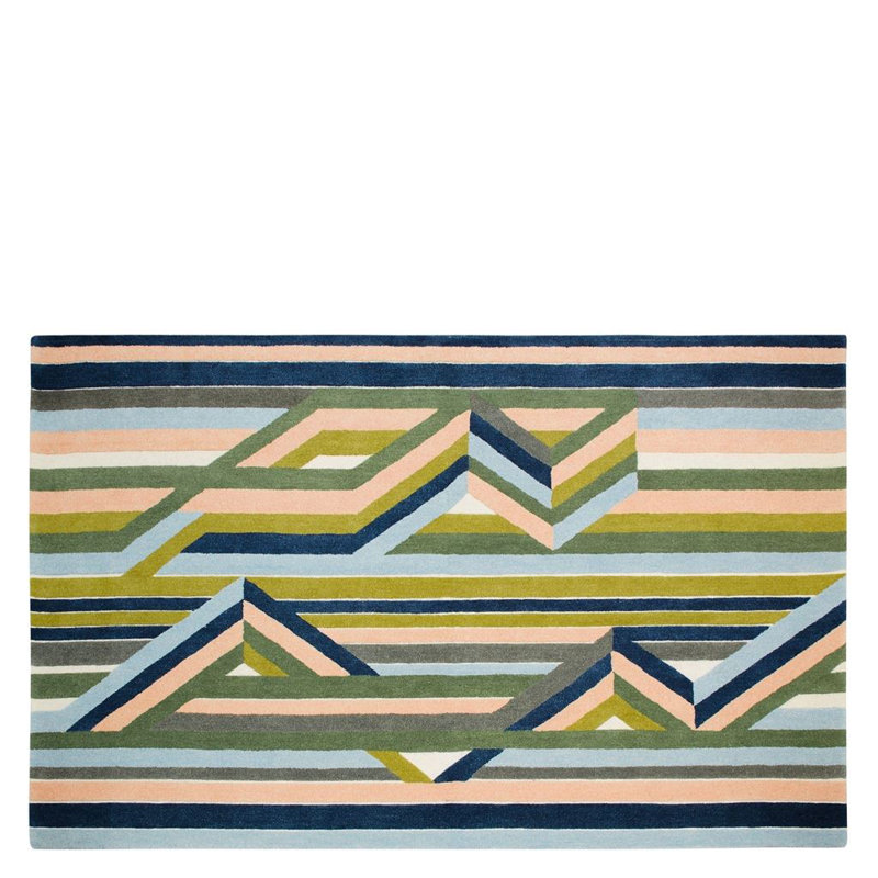 Reflets Sur Le Rhone Vert Riziere Rug, Rectangle 8'2" x 11'5"