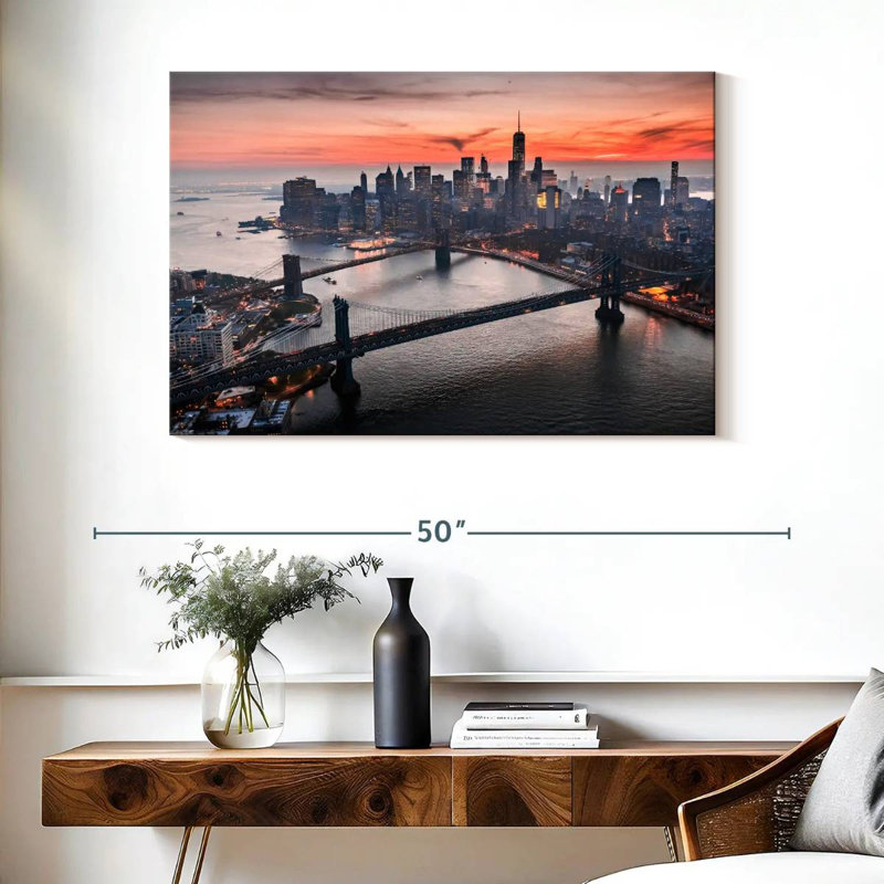 Sireci Dusky NYC Bridge, 26" H x 39" W