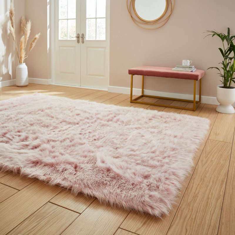 Polar Plush Afrina Machine Tufted Red Area Rug, Rectangle 160 x 230cm